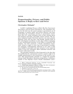 Proportionality, Privacy, and Public Opinion: A Reply to Kerr and Swire