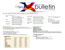 ACERS ADVERTISING MECHANICAL REQUIREMENTS
