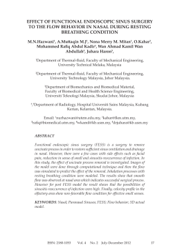 EffEct Of functiOnal EndOscOpic sinus surgEry tO thE flOw BEhaviOr