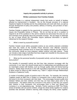PA14 1 Justice Committee Inquiry into purposeful activity in prisons