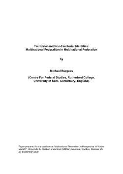 Territorial Multinational Federalism