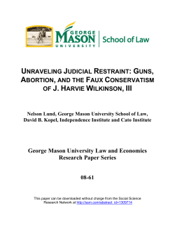 he says - Antonin Scalia Law School