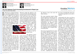 The US Supreme Court`s Increasing Involvement