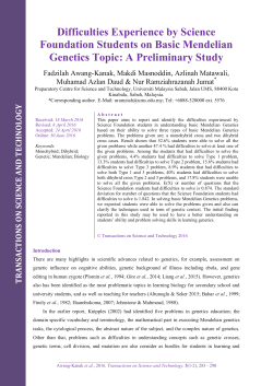 Full Text PDF - Transactions on Science and Technology