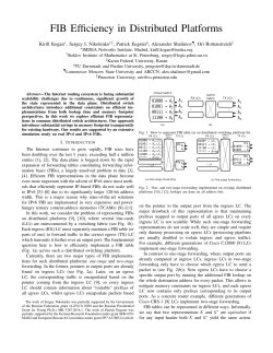 FIB Efficiency in Distributed Platforms