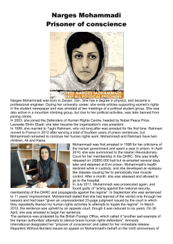 Narges Mohammadi Prisoner of conscience