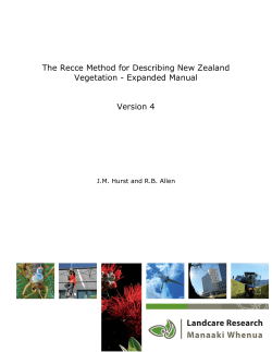 Expanded Recce manual - National Vegetation Survey