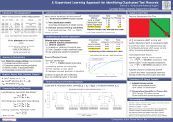 A Supervised Learning Approach for Identifying Duplicated Text