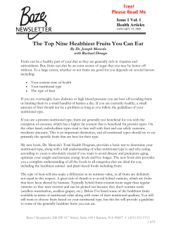 The Top Nine Healthiest Fruits You Can Eat