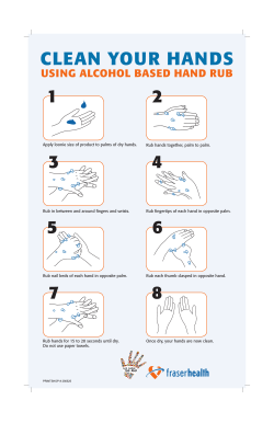 Clean your Hands using Alcohol Based Hand Rub