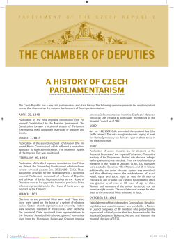 A History of Czech Parliamentarism