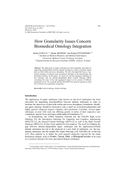 How Granularity Issues Concern Biomedical Ontology