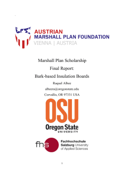Bark-based Insulation Boards - Austrian Marshall Plan Foundation