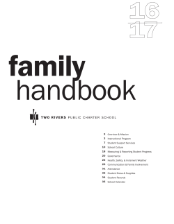 Family Handbook - Two Rivers Public Charter Schools