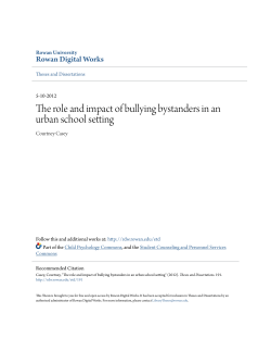 The role and impact of bullying bystanders in an urban school setting