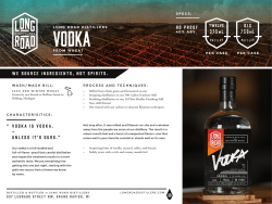 80 PROOF WE SOURCE INGREDIENTS, NOT SPIRITS. VODKA IS