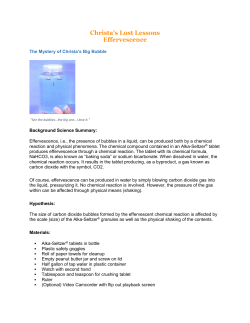 Christa`s Lost Effervescence Lesson