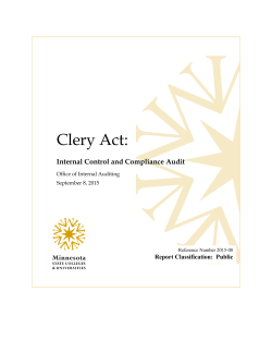 Clery Act - Minnesota State Colleges and Universities