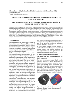 the application of multi &ndash; pole bonded magnets in electric