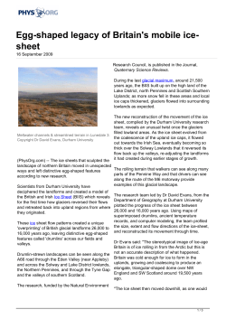 Egg-shaped legacy of Britain`s mobile ice-sheet