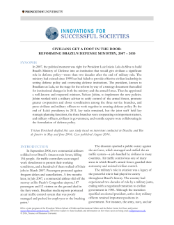 civilians get a foot in the door: reforming brazil`s defense ministry