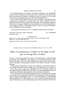 Effect of concentration of etchant on the shape of etch pits on
