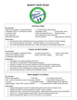 Spaghetti Noodle Recipes