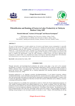 PIdentification and Ranking of Factors in Labor