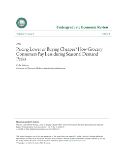 How Grocery Consumers Pay Less during Seasonal Demand Peaks