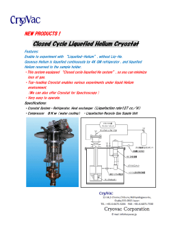 Cryostat (Liquefy helium gas)
