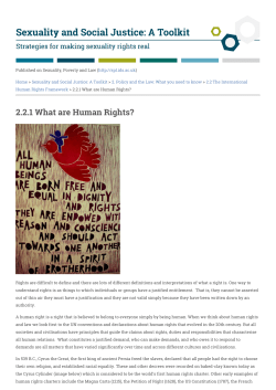 2.2.1 What are Human Rights?