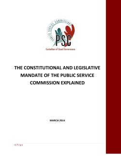 the constitutional and legislative mandate