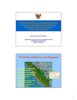 The Straits of Malacca and Singapore