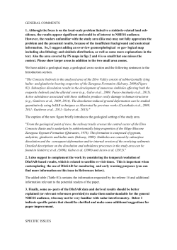 GENERAL COMMENTS 1. Although the focus is on the local