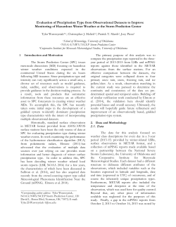 Evaluation of Precipitation Type from Observational Datasets to