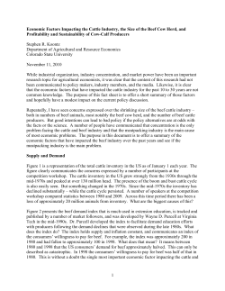 Economic Factors Impacting the Cattle Industry