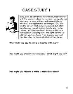 Module 6 Case Studies Overheads/Handouts
