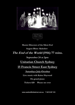 The End of the World - Sydney Unitarian Church