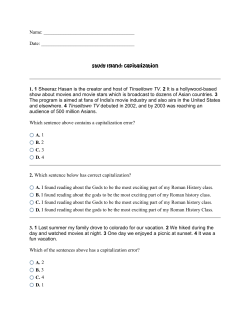 Study Island: Capitalization