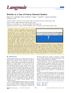 Brinicles as a Case of Inverse Chemical Gardens