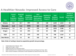 Regional GME Comparison - Nevada System of Higher Education