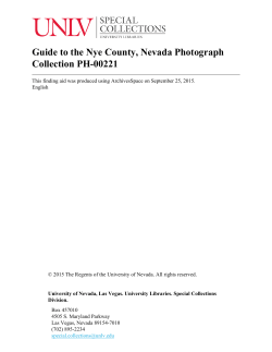Guide to the Nye County, Nevada Photograph