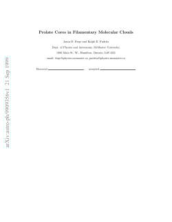 Prolate Cores in Filamentary Molecular Clouds