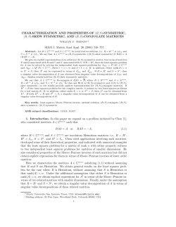 CHARACTERIZATION AND PROPERTIES OF (R, S)