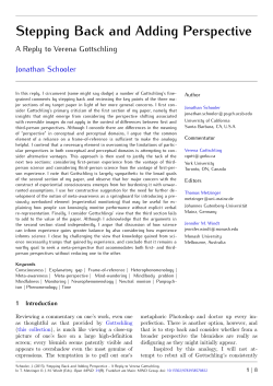 Stepping Back and Adding Perspective - Open