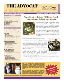 the advocat - Billerica Cat Care Coalition