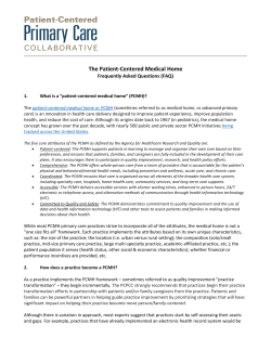 The Patient-Centered Medical Home - Patient
