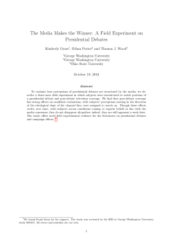 The Media Makes the Winner: A Field Experiment on Presidential