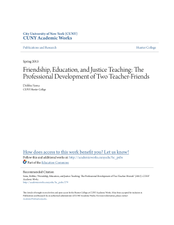 Friendship, Education, and Justice Teaching: The Professional