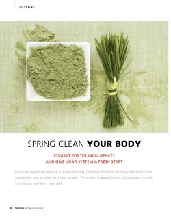 SPRING CLEAN YOUR BODY - Mary Keetch Financial Services